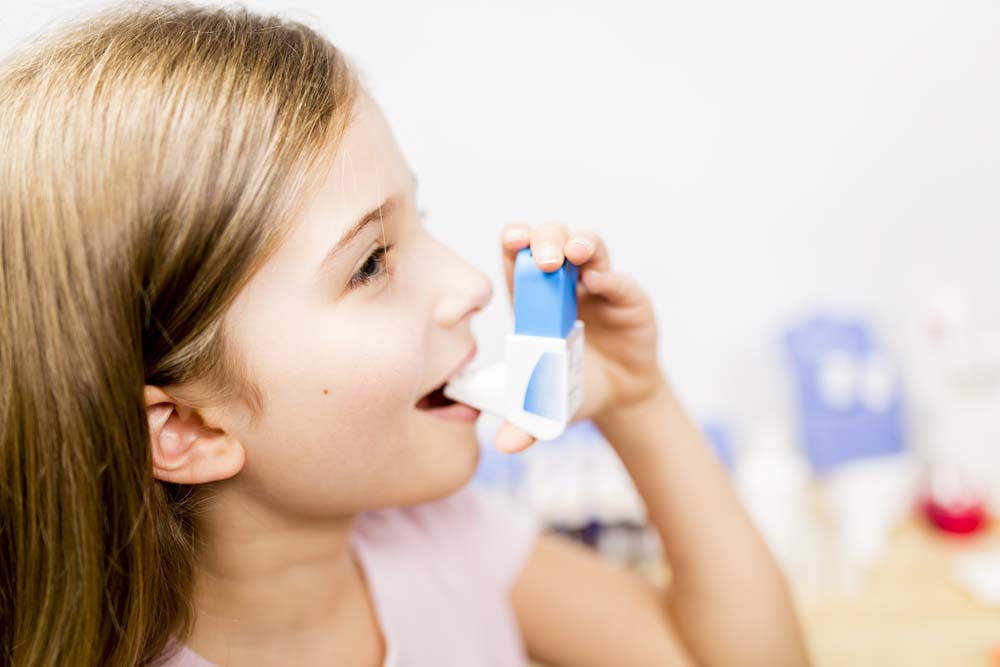 Mädchen Asthma